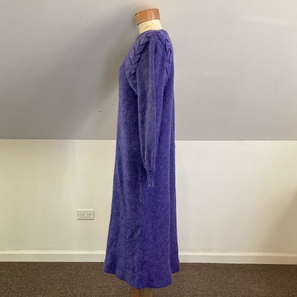 Nina Ricci Vintage Mohair Midi Sweater Dress in Purple - Picture 3 of 16